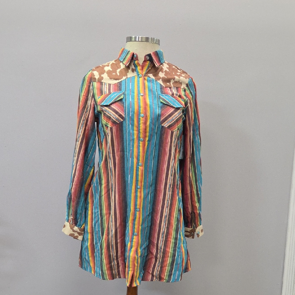 Multicolor Striped Button-Up Shirt